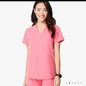 Figs Neon Pink Catrina Top